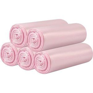 5 Rolls Small Trash Bags-100 Counts Durable 4 Gallon Small Garbage Bags for home